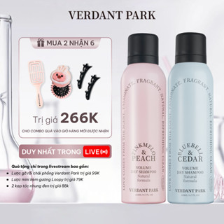 Combo 2 chai xịt khô phồng tóc VERDANT PARK 200ml dầu gội khô kiềm dầu Pinkmelo Peach Bluebell Cedar Verdantpark COMBO37