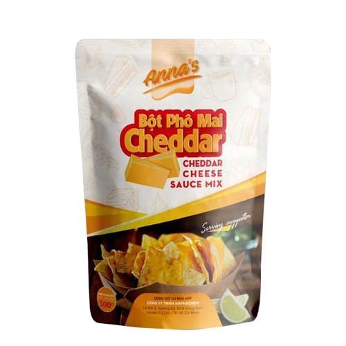*Giá Sốc* Bột phô mai trắng Cheddar Anna's gói  500g