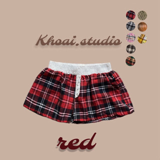 QUẦN CARO NGẮN LƯNG THẤP BY KHOAI.STUDIO