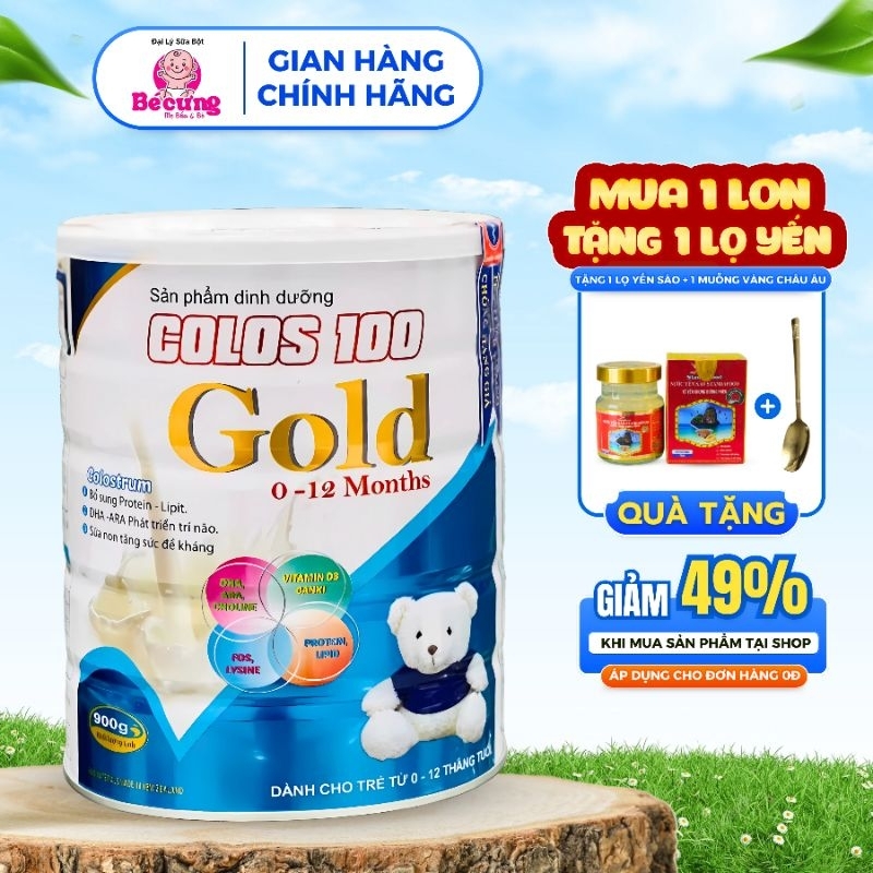 sữa bột colos 100 Gold cho trẻ 0 - 12 tháng
