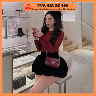 Túi đeo chéo nữ da mềm size 18 đỏ mận cherry hot trend loại đẹp đi chơi thời trang hàn quốc sang chảnh DC129 