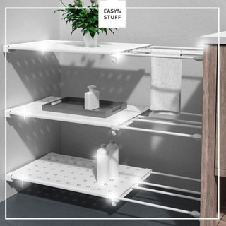 Kệ chia ngăn tủ quần áo tủ bếp không cần khoan co giãn đa dụng tiện lợi cho gia đình Easy Stuff