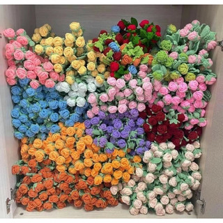 1 Bông hoa hồng mini bằng len💐