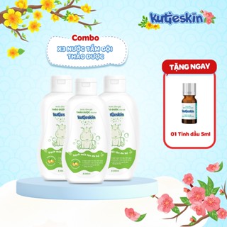 Combo 3 Nước tắm gội thảo dược cho bé Kutieskin 200ml