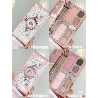 (CÓ SẴN-HOẢ TỐC) Bảng phấn mắt 7 ô Strawberry Cupid 💘 Flower Knows