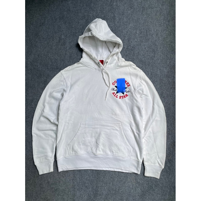 Áo hoodie Nma nữ hiệu C0nverse màu trắng size M si 2hand