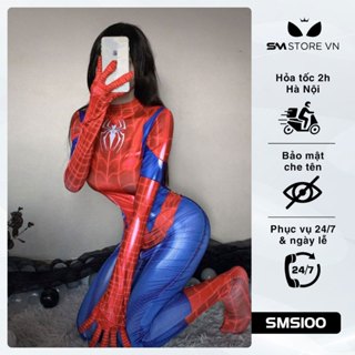 SMS100 - Cosplay người nhện sexy thiết kế bodysuit màu xanh đỏ
