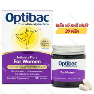   MẪU MỚI  Linary1994 - Men Vi Sinh Dành Cho Phụ Nữ OPTIBAC TÍM - 30 viên | Friendly Bacteria - Intimate Flora For Women 