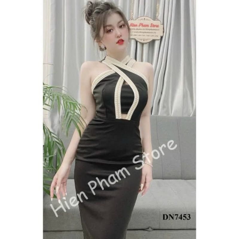 đầm body chéo co ho vai