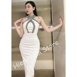 đầm body chéo co ho vai