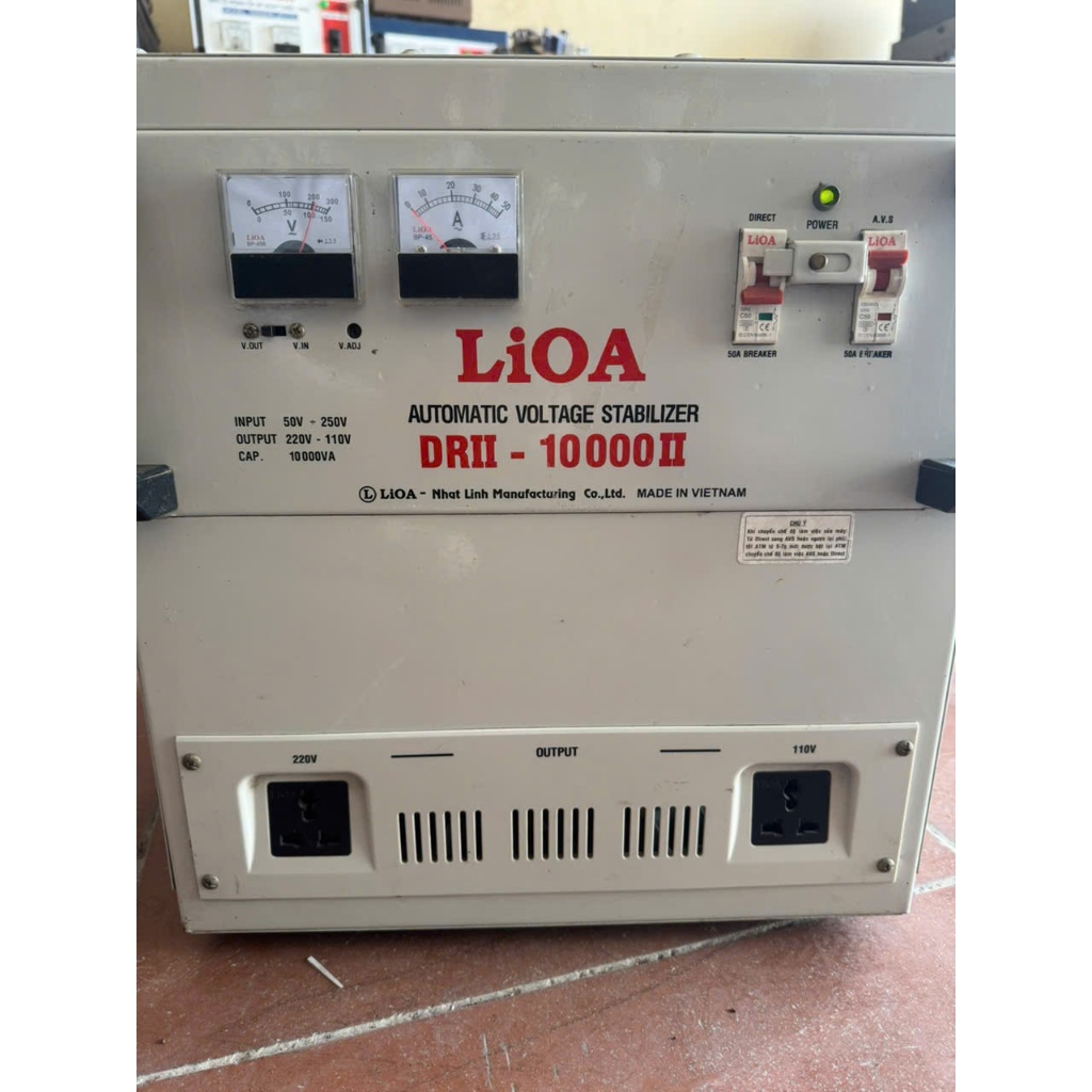 Ổn Áp Lioa 10KVA 1 Pha Dải 50-250V, Thế Hệ II 100% Dây Đồng hàng bãy mẫu mới 95%