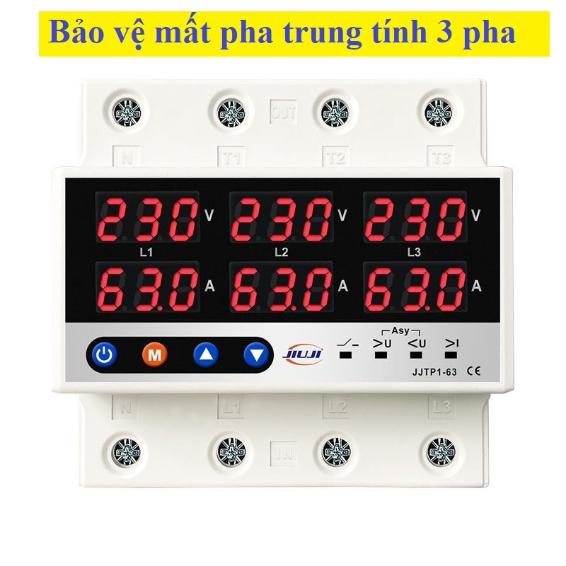 Thiết Bị Bảo Vệ Mất Pha, Lệch Pha, Mất Trung Tính 3 Pha 63A,80A,100A