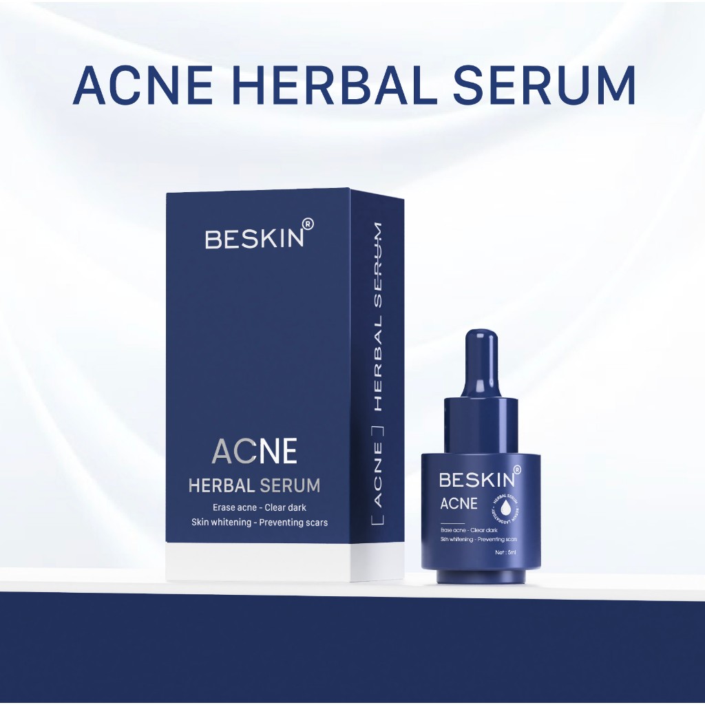 (Mẫu thử 3ml)SERUM CHẤM MỤN BESKIN "ACNE HERBAL SERUM"
