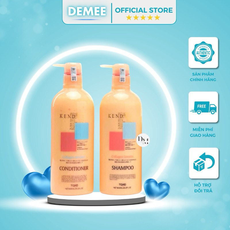 Cặp Gội - Xả Kendy dưỡng sinh cao cấp kiềm dầu phục hồi chống rụng tóc 500ML - 800ML - 2000ML