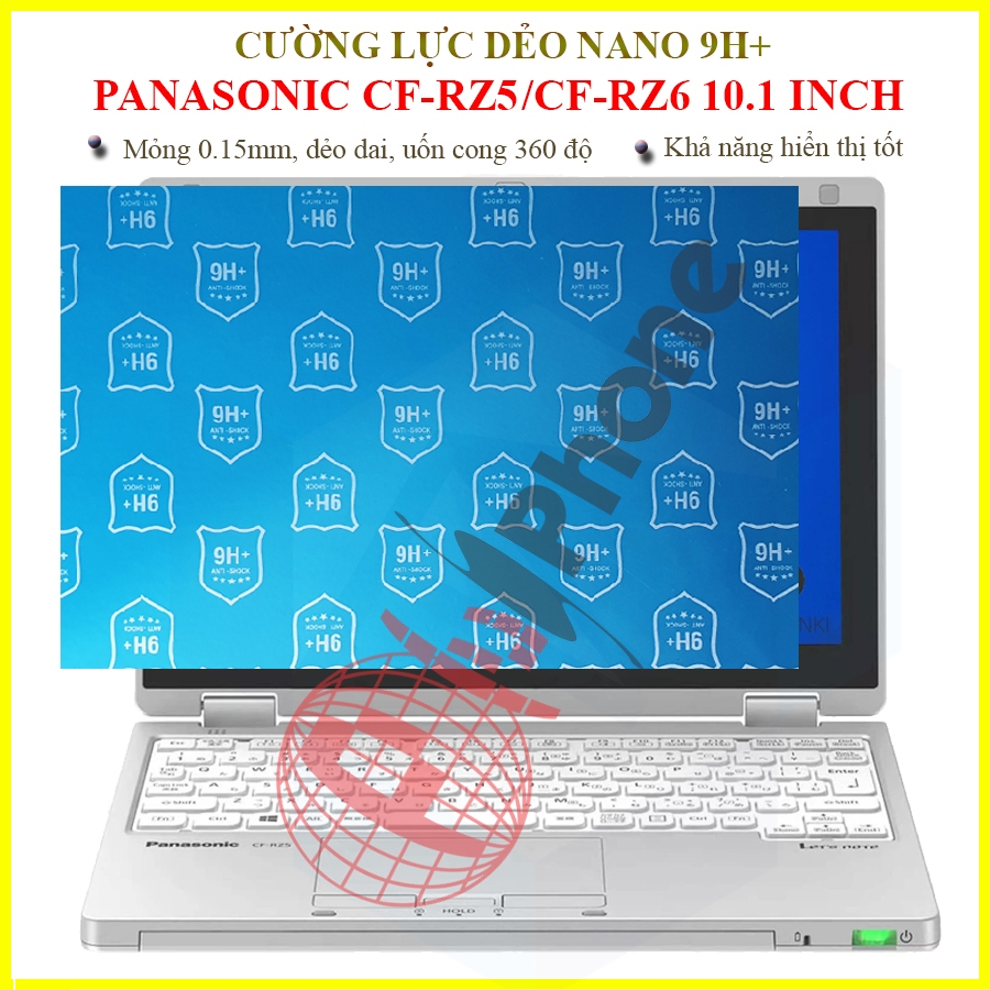 Dán cường lực dẻo nano trong hoặc nhám cho laptop cảm ứng Panasonic CF-RZ5/ CF-RZ6 (10.1 inch) - Dán