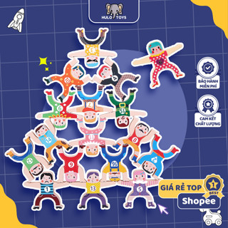 Đồ Chơi Hercules Xếp Hình Thông Minh Hulo Toys Kết Hợp Domino, Lăn Bóng, Xếp Khối Cân Bằng