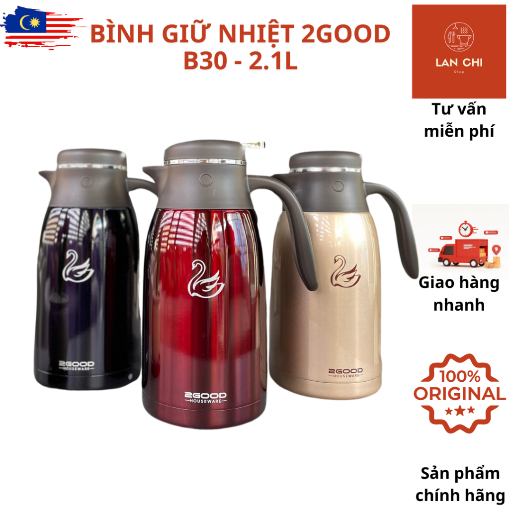 Bình giữ nhiệt 2GOOD B30, bình giữ nhiệt cỡ lớn, phích giữ nhiệt 2GOOD, phích cao cấp