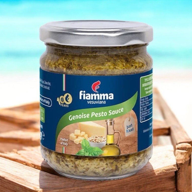 FIAMMA + Lọ TT 180g + SỐT PESTO RAU HÚNG QUẾ VESUVIANA Homestyle Genoise Pesto Sauce