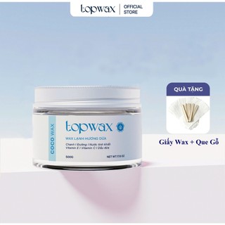  Sáp Wax Lông TOP WAX COCO WAX  HƯƠNG DỪA 500G - Tặng Bộ Dụng Cụ Wax Chuyên Dụng,Wax Lông Tay Chân Nách An Toàn Hiệu Quả 