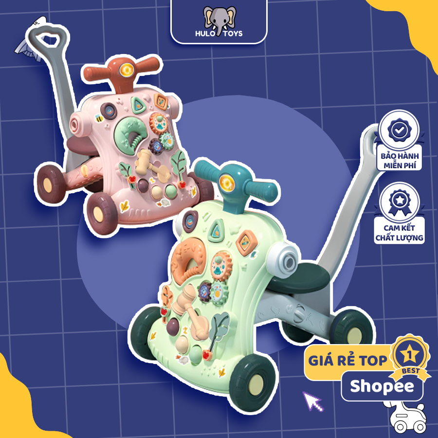 Xe Tập Đi Cho Bé 6in1 Hulo Toys, Nhiều Chức Năng Khóa Bánh An Toàn Tập Chòi Chân Cho Bé