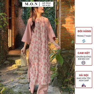  Set Áo Dài Nữ Nhung Tăm Hoa Nhí Tử Kỳ 