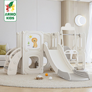 Cầu trượt kết hợp bảng vẽ, bóng rổ, xích đu Babyviva cao cấp, nhựa nguyên sinh dày dặn, chắc chắn