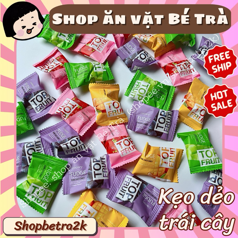 Kẹo dẻo Top Fruit trái cây, kẹo dẻo trái cây (Gói 280gr)