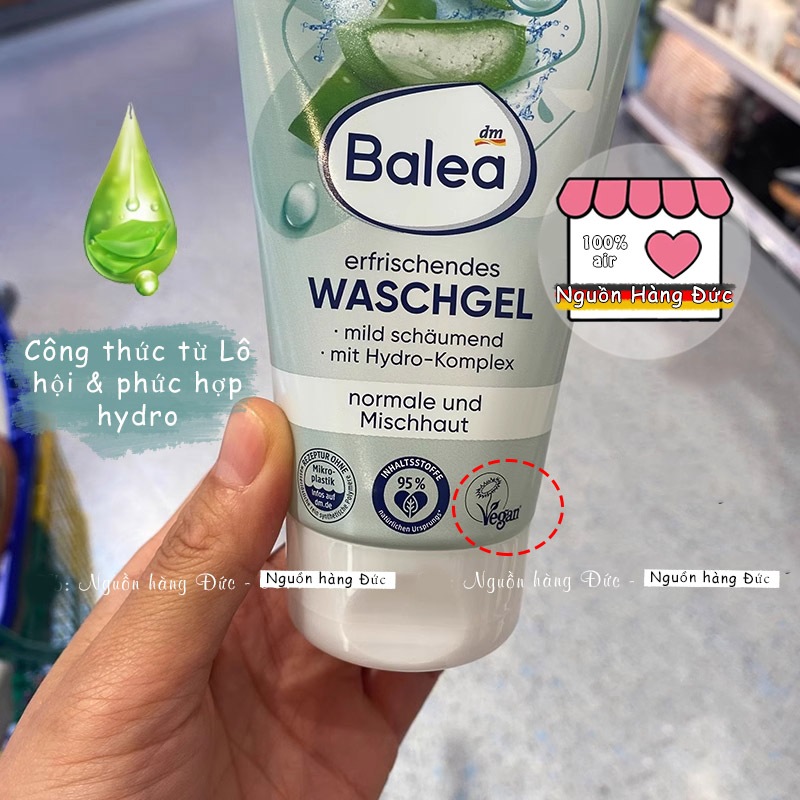 Sữa rửa mặt BALEA Đức chiết xuất từ lô hội