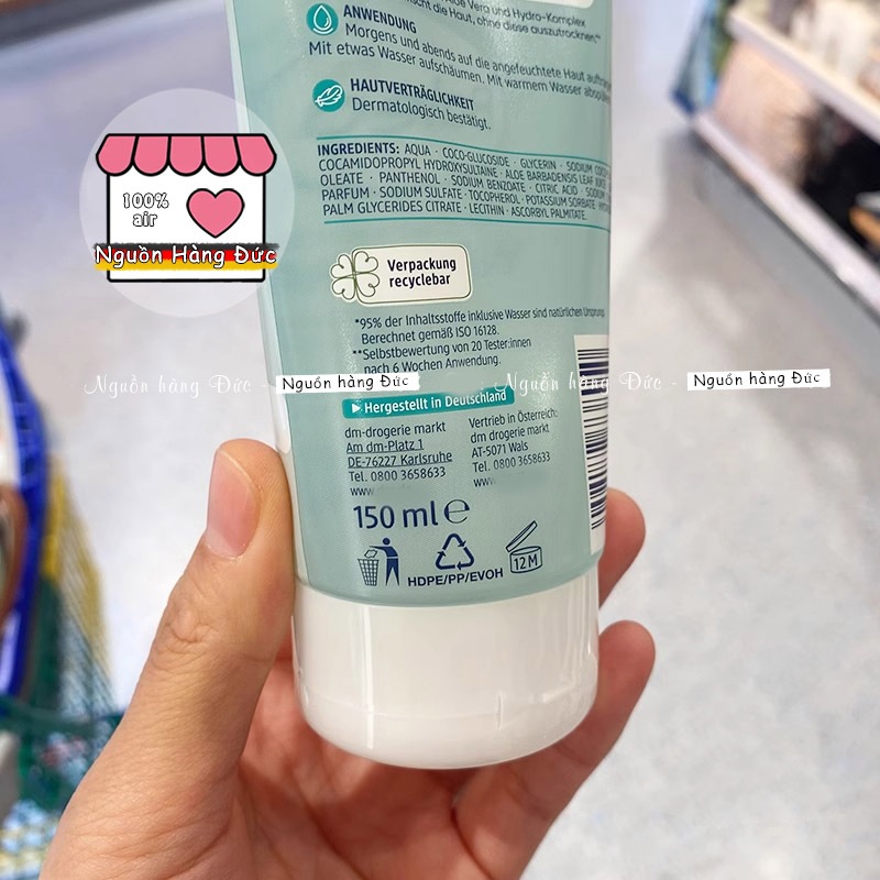 Sữa rửa mặt BALEA Đức chiết xuất từ lô hội