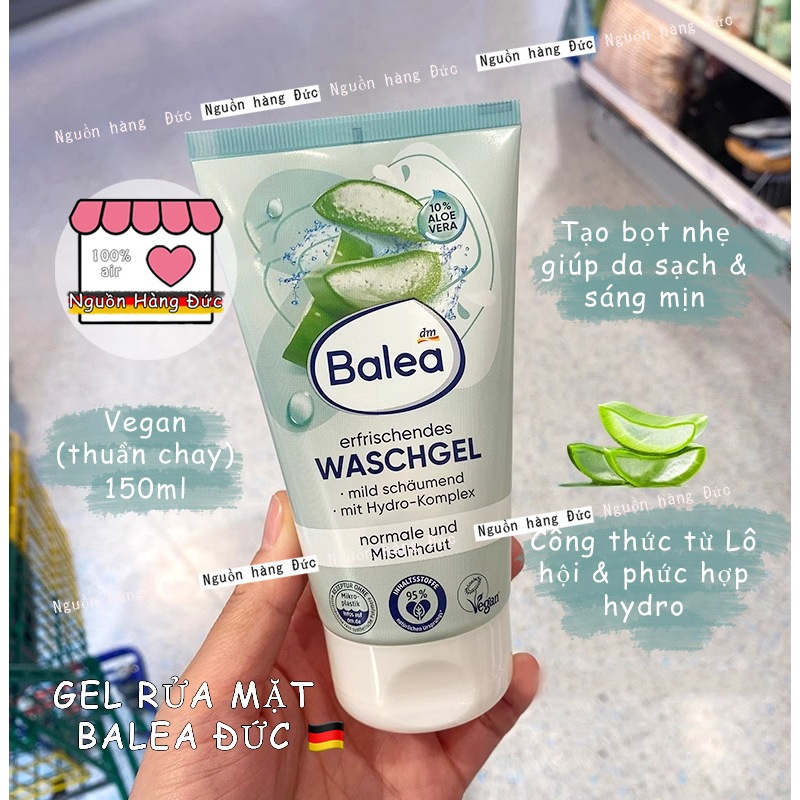 Sữa rửa mặt BALEA Đức chiết xuất từ lô hội