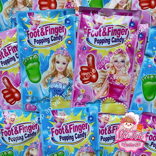 Kẹo mút chấm hạt nổ Foot&Finger, kẹo trái cây (gói 10gr)