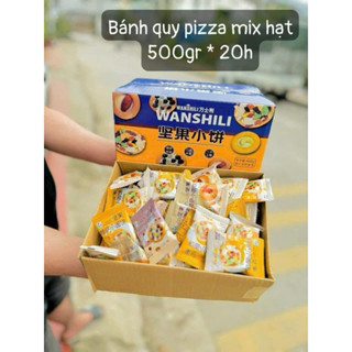 BÁNH QUY PIZZA GIÒN  MIX HẠT DINH DƯỠNG MIX VỊ THÙNG 1 KÍ