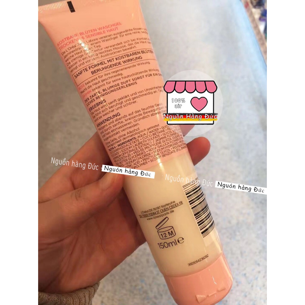 Sữa rửa mặt LOREAL chiết xuất 100% hoa hồng tươi