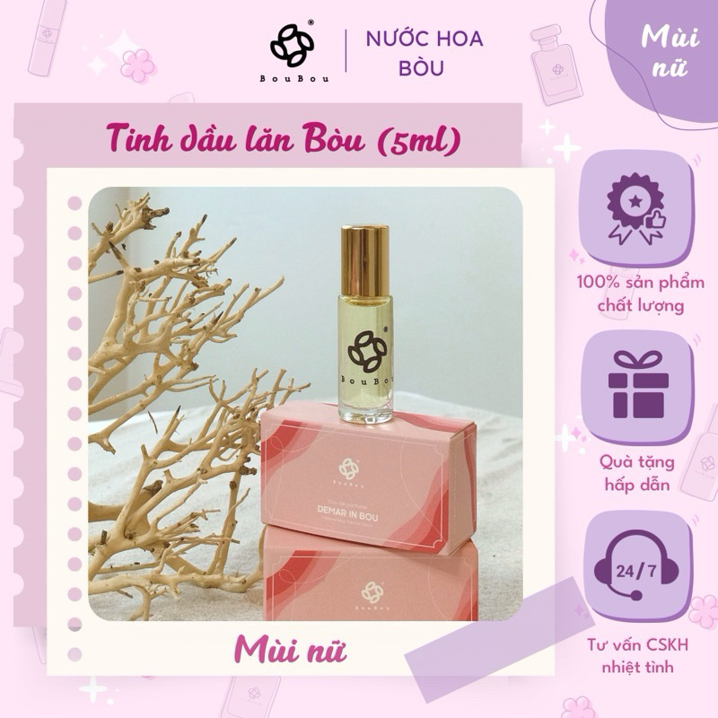 Tinh dầu lăn NỮ 5ml | Nước hoa Bòu (sẵn mùi 12)