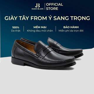  Giày Tây Nam JAMES BLANC JB G0614 Da Bò Nhập Khẩu Mềm Mại Đế Phíp Siêu Nhẹ Êm Chân 