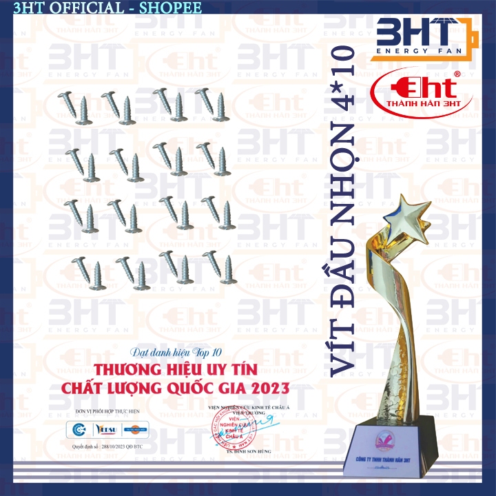 VÍT BẮT NHỰA + GỖ 4*10 (ĐÓNG GÓI 100G)