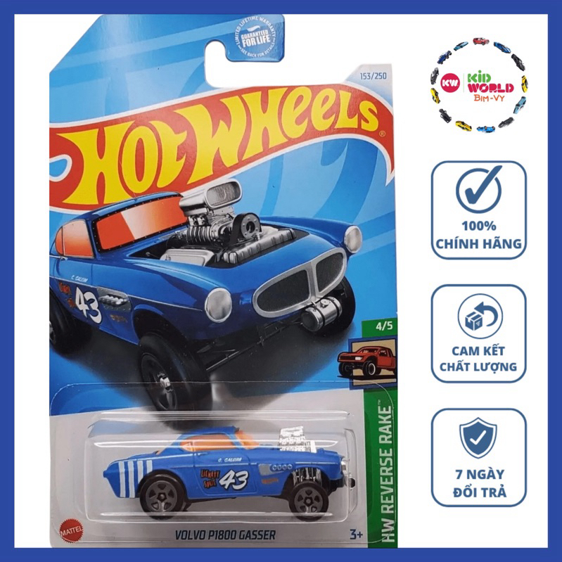 Xe mô hình Hot Wheels basic Volvo P1800 Gasser HTB92.