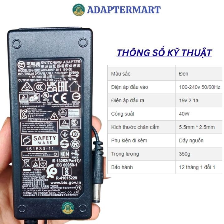 Bộ nguồn 19V cho màn hình HP Pavilion 22bw 21.5-inch LED Backlit Monitor