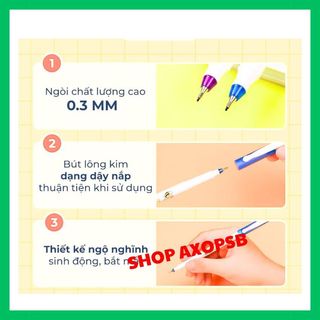 Bút lông kim beebee màu tím thiên long FL04