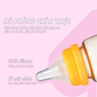 Núm vú cổ hẹp Silicone siêu mềm Attoon Plus Cho Bé size M L XL