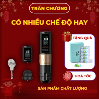 Máy xăm pen Ambition Soldier Max, 2 pin tích điện dùng khoảng 14-16 giờ. Máy xăm ambition không dây