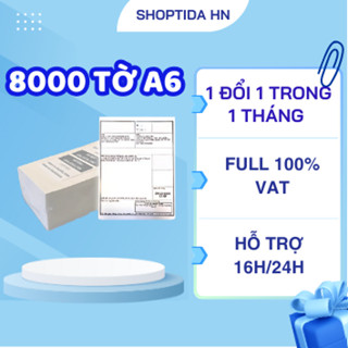 Giấy in nhiệt Shoptida 8000 tờ A6 10*15cm 3 lớp tự dán chống nước, sử dụng cho máy in đơn hàng