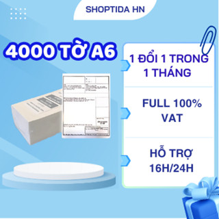 Giấy in nhiệt Shoptida 4000 tờ A6 10*15cm 3 lớp tự dán chống nước, sử dụng cho máy in đơn hàng