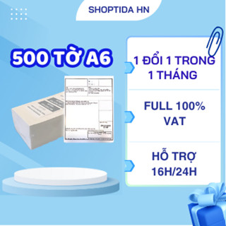 Giấy in nhiệt A6 Shoptida 500 tờ/ tệp, kích thước 10*15cm 3 lớp tự dán chống nước, sử dụng cho máy in đơn hàng SP46