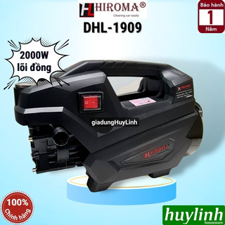Máy xịt rửa xe cao áp Hiroma DHL-1909 - Công suất 2000W - Motor cảm ứng từ (Model 2022)