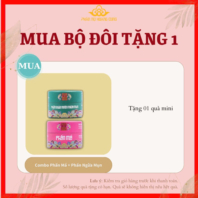 Bộ Đôi Phấn Ngừa Mụn + Phấn Má Phấn Nụ Hoàng Cung