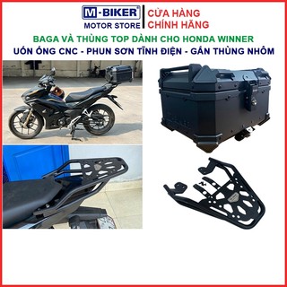 Thùng nhôm cho Winner X, Top Box gắn xe máy Honda Winner, Baga sau gắn thùng cho Honda Winner X