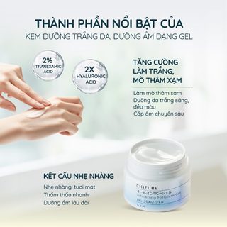 Combo Đẹp Da Toàn Diện Làm Sạch, Dưỡng Ẩm Và Dưỡng Trắng (Kem tẩy trang + Sữa rửa mặt + Kem dưỡng Chifure)