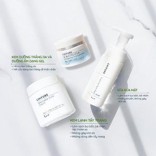 Combo Đẹp Da Toàn Diện Làm Sạch, Dưỡng Ẩm Và Dưỡng Trắng (Kem tẩy trang + Sữa rửa mặt + Kem dưỡng Chifure)