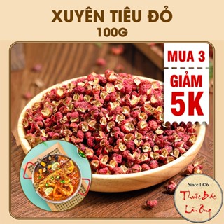 Xuyên tiêu đỏ 100g, hoa tiêu Tứ Xuyên cay, tê, gia vị lẩu, làm gà ủ muối, thơm ngon, chuẩn vị